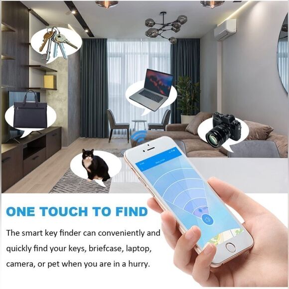 2-Pack Bluetooth Tracker Finder for Keys Wallets Backpacks for Android/iOS Phone - Picture 8 of 10